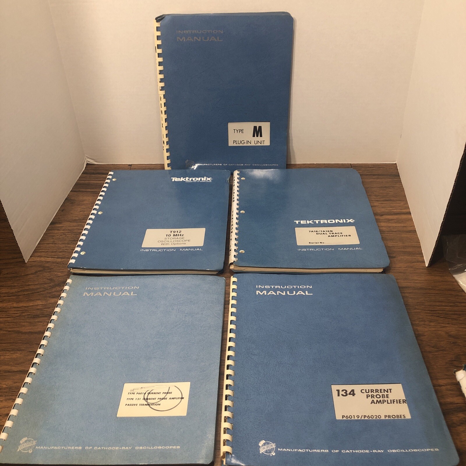 5 Tektronix Instruction Manuals Service Original T912 Oscilloscope Probes Amp