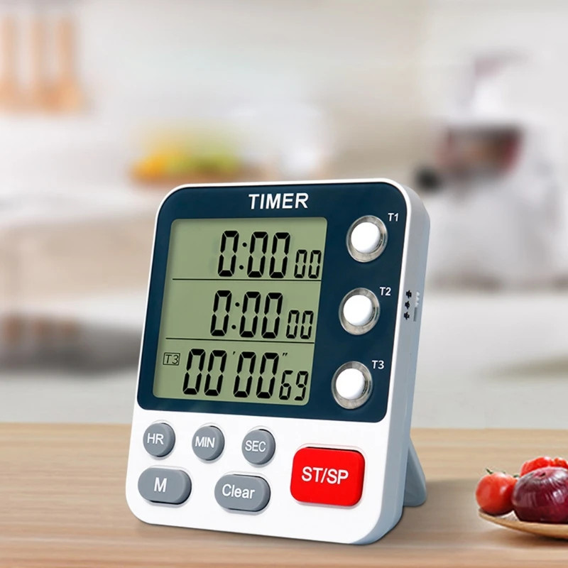 Digital Kitchen Timer, Cooking Timer, Count Up and Down Timer for Loud Alarm, Cl