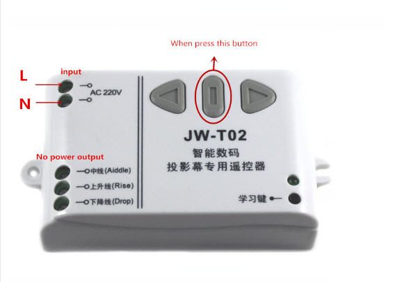 Motorised Projector Screen Control unit Curtain Blind Projector Remote contol RF