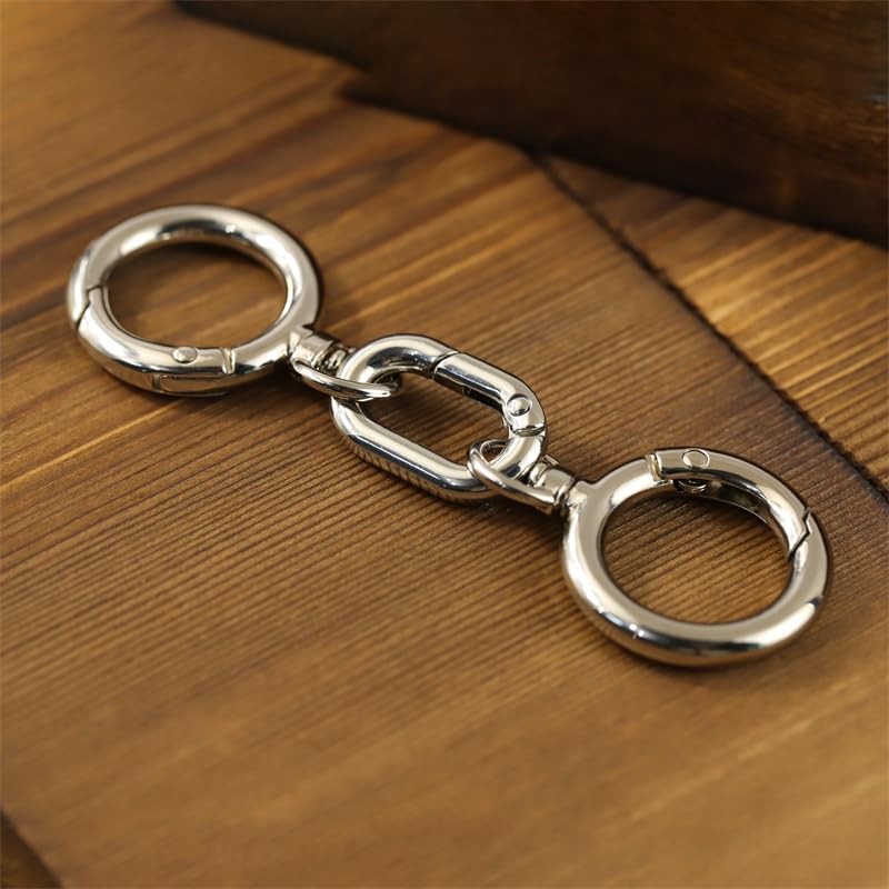 2Pcs Link Chain Strap Purse Handbag Top Handle Shoulder Straps Silver