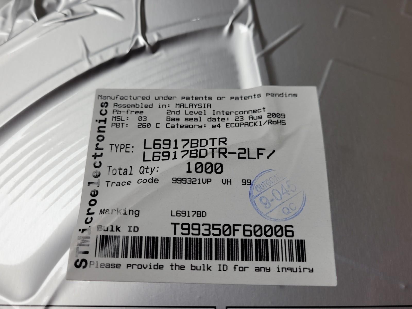 (5 PCS) L6917BDTR STMICRO 5 BIT PROGRAMMABLE DUAL-PHASE CONTROLLER ROHS