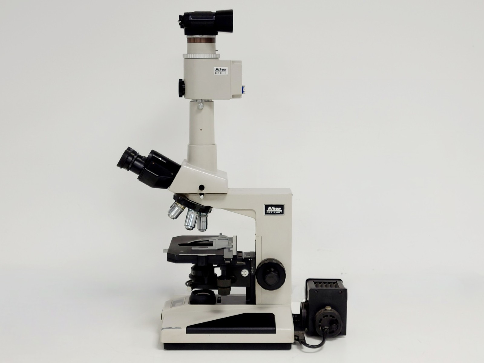 Nikon Optiphot Microscope w/ Microflex HFX-II & FX-35A Attachments