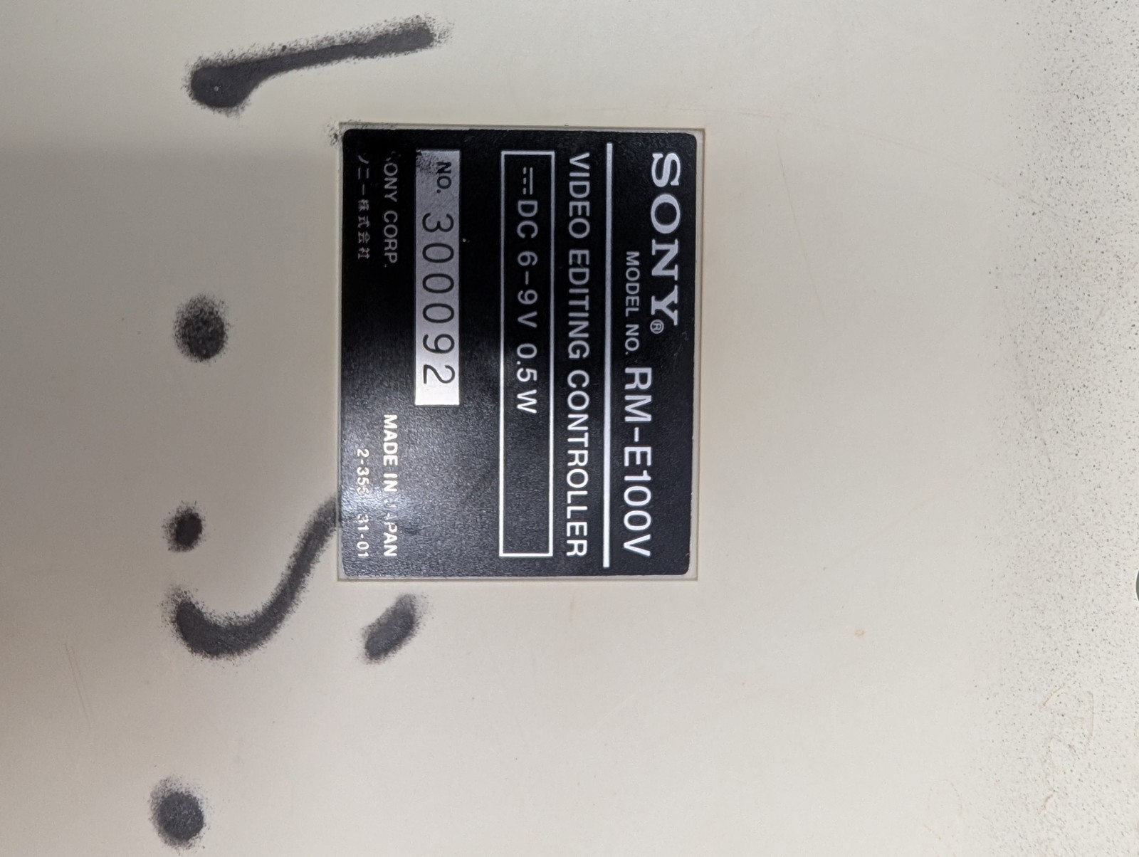 SONY VIDEO EDITING CONTROLLER RM-E100V