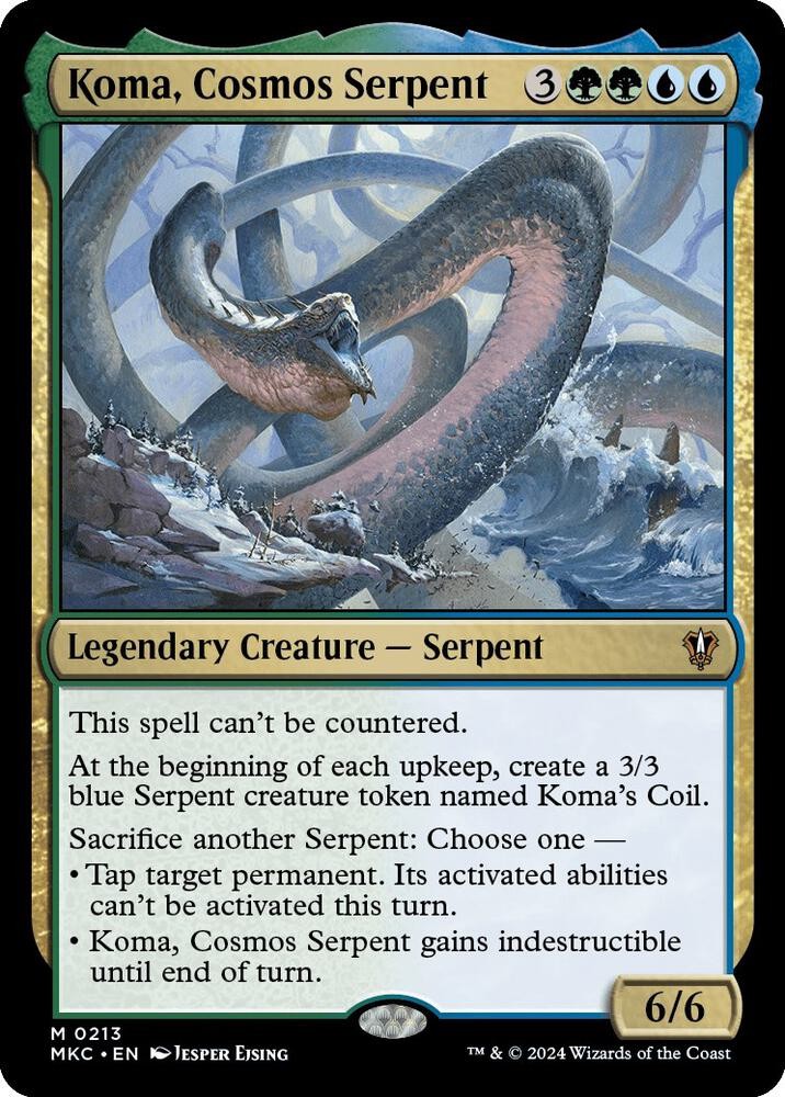 1x Koma, Cosmos Serpent - Commander: Murders at Karlov Manor - NM  -  MTG