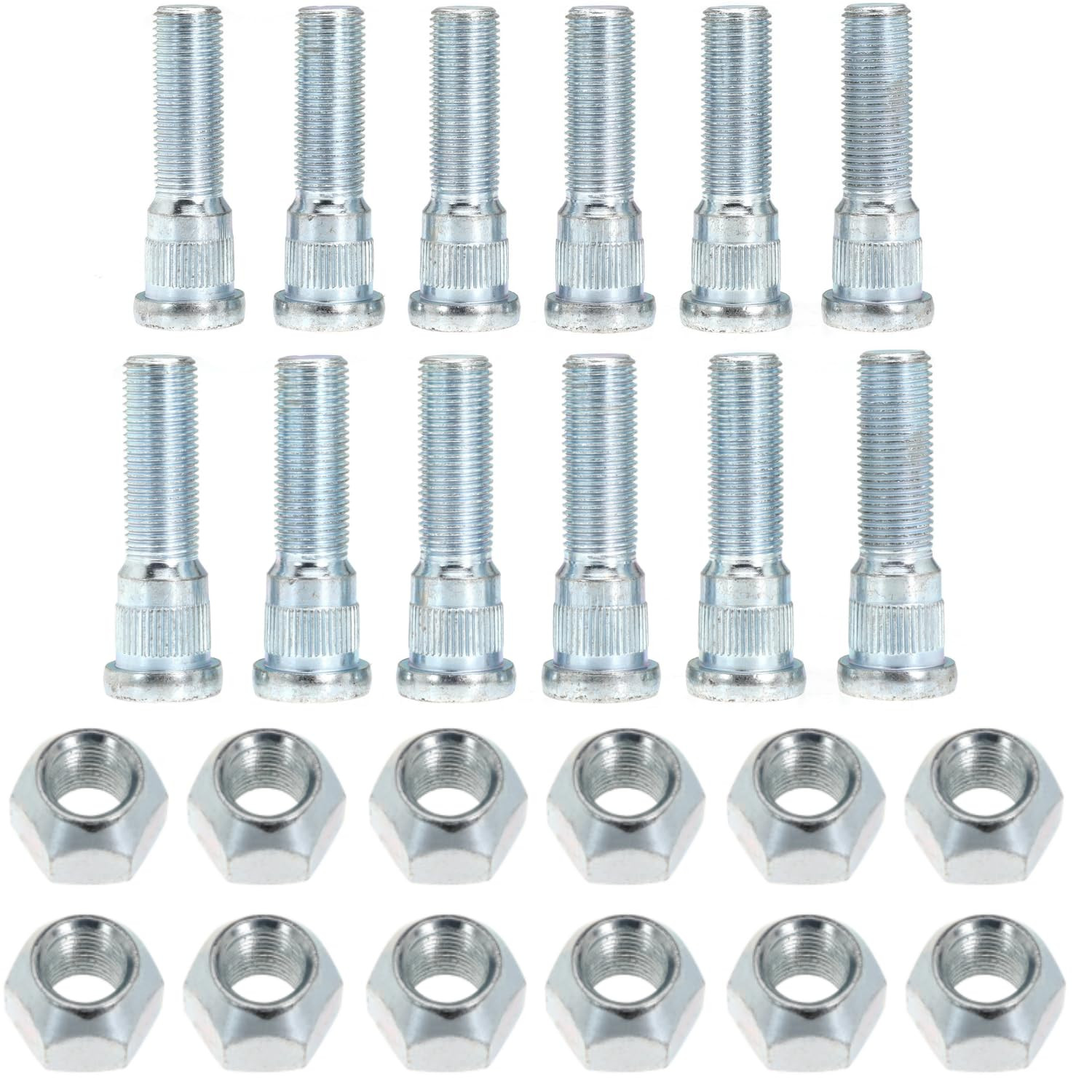 12Sets 1/2-20 Inch Wheel Stud with Nuts for Trailer for Lippert Axles 3500 Lb