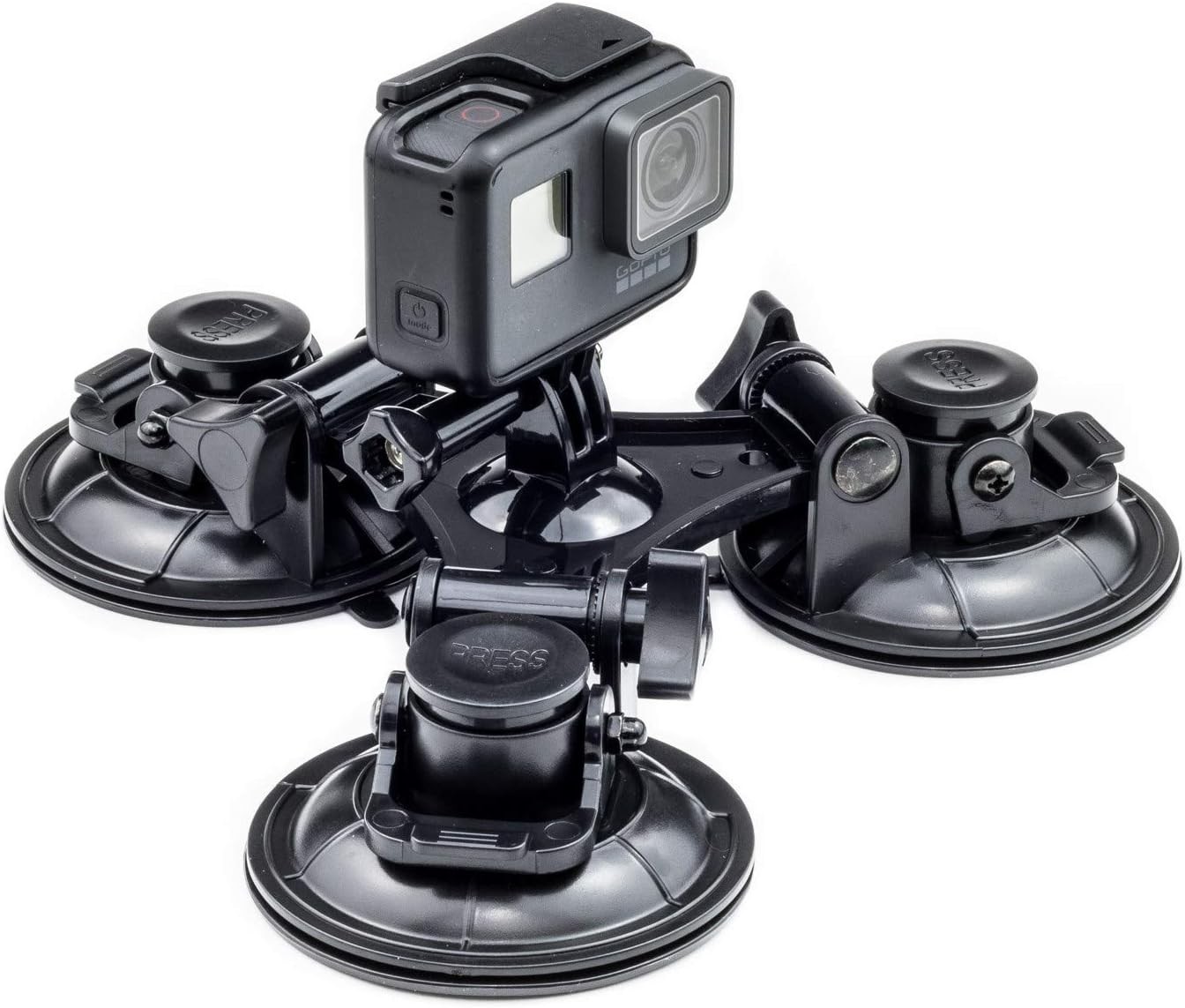 Triple Suction Cup Action Camera Car Mount Compatible with GoPro Lit Hero 13 1