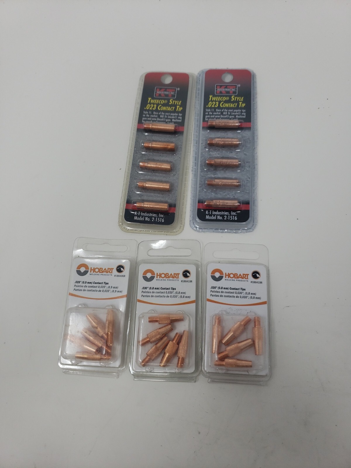 Lot Of Contact Tips, KT Industries .023, Hobart .35, Hobart .30