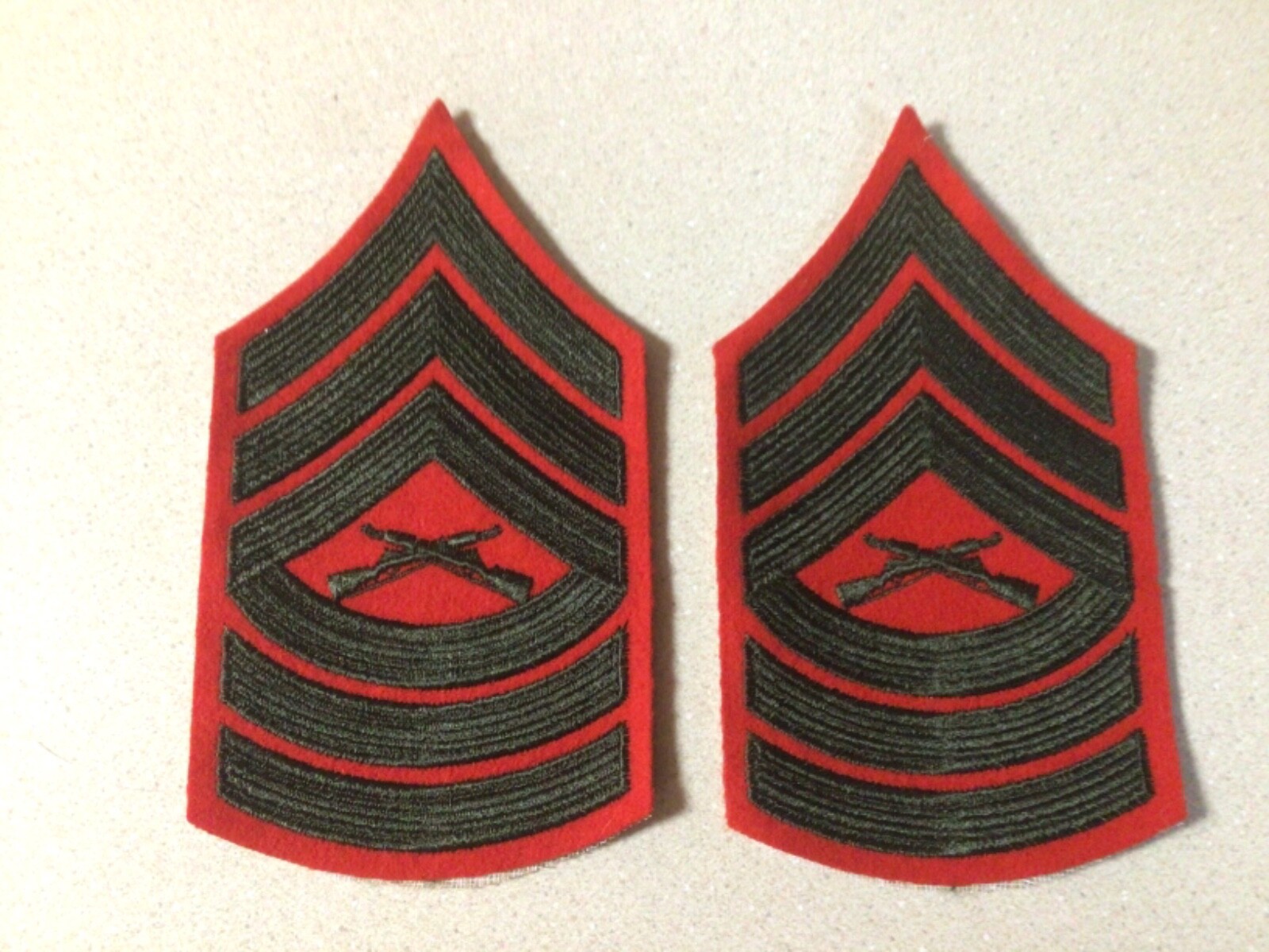 MASTER SERGEANT MARINE CORPS SHOULDER PATCHES SERVICE DRESS UNIFORM CHEVRON