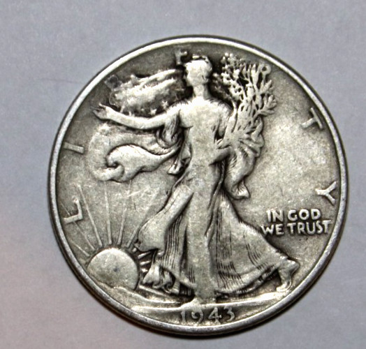 1943-P Walking Liberty Silver Half Dollar - Very Fine - #1724EC