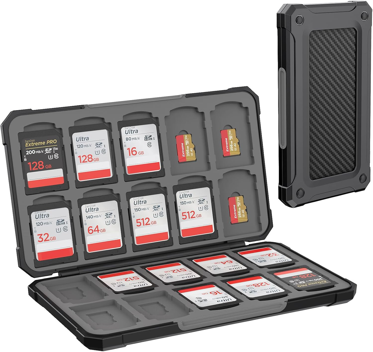 Memory Card Case for SD/TF Cards,Portable SD Card Holder Storage Case Compatible