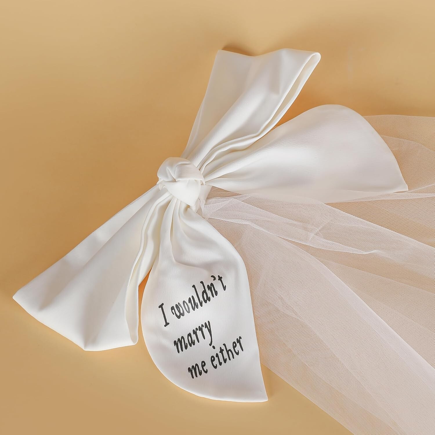 Taylor Lyrics Bow & Veil with Clip – Perfect Concert Tour Outfit Accessory