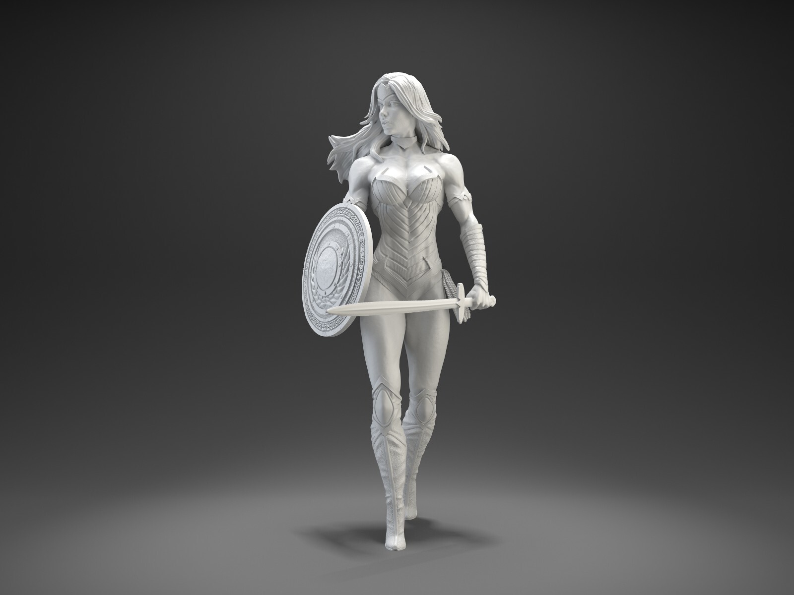 Wonder Beauty Woman Unpainted Unassembled GK 3D printed Resin Model DIY Kit