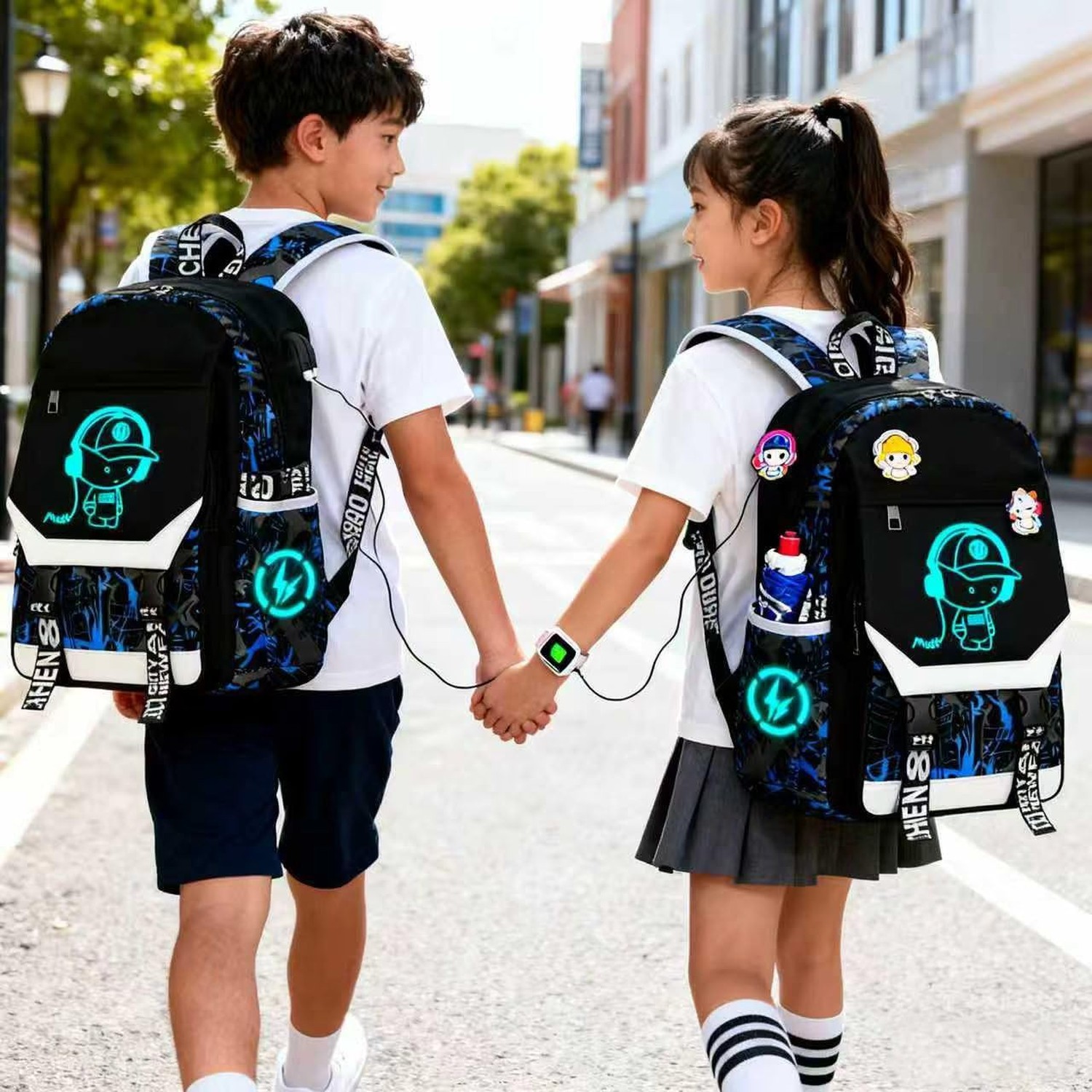 Anime Backpack Luminous Backpack.Cool Backpacks15.6 in Large capacity Laptope...