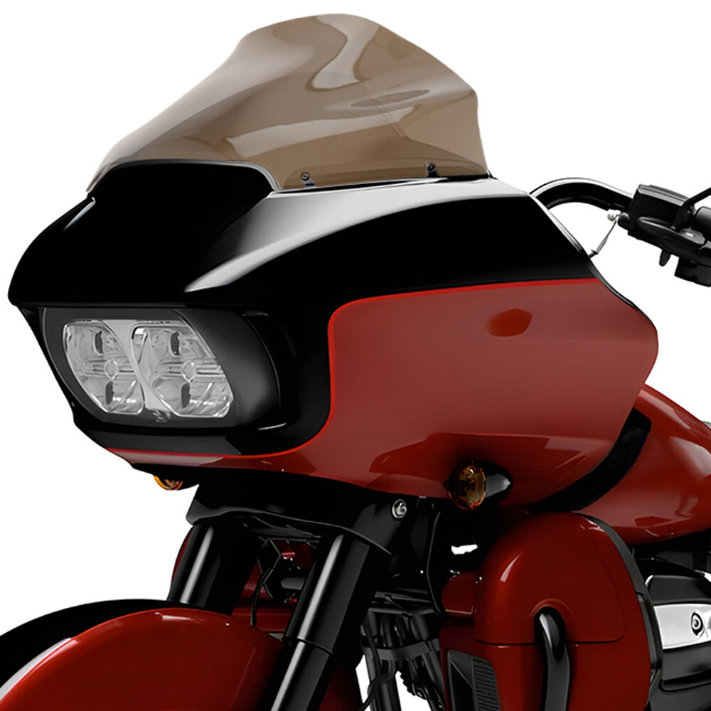 Smoke 13.5" Wave Windshield Wind Screen For Harley Road Glide FLTR FLTRX 2015-24