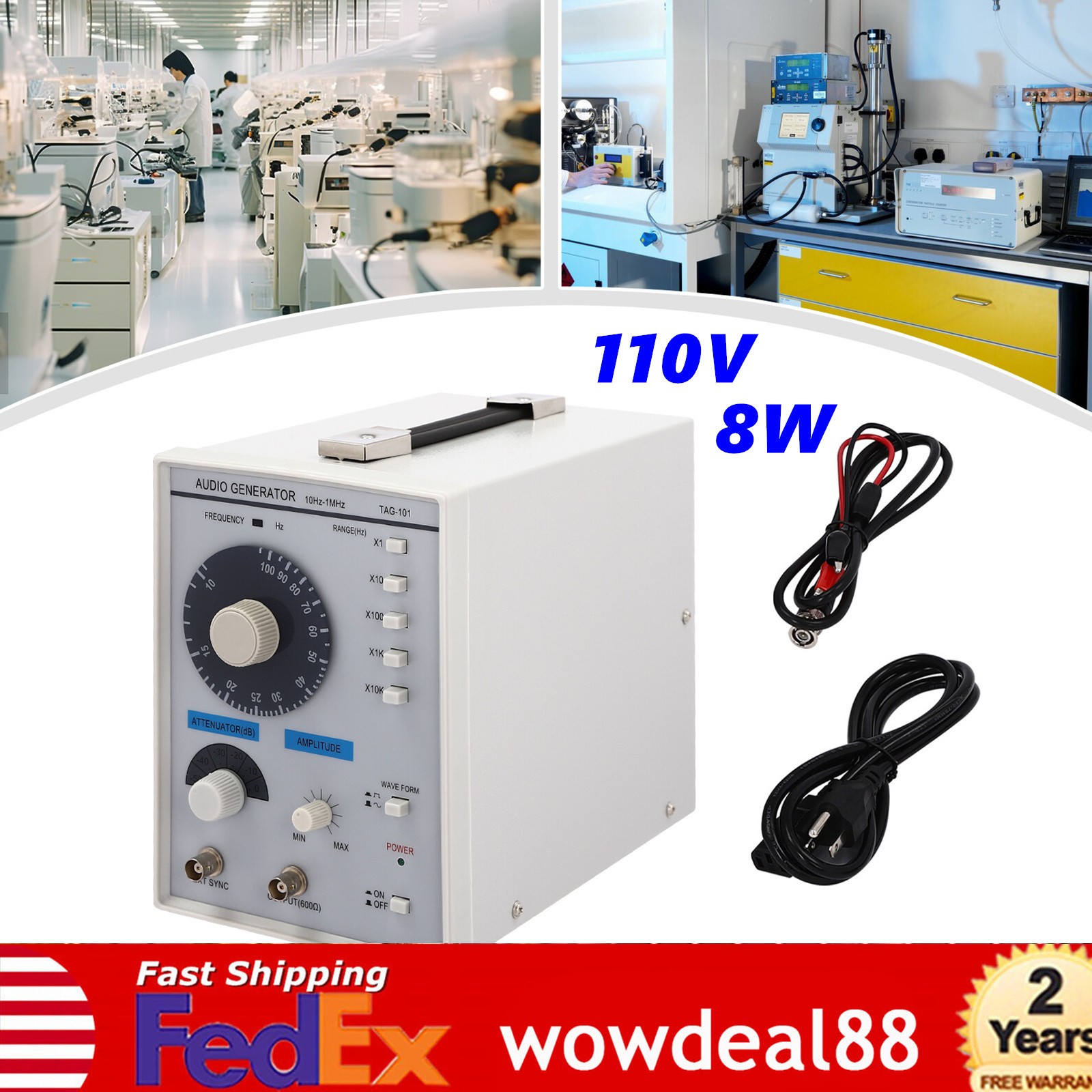TAG-101 Audio Signal Generator Low Frequency Signal W/ BNC Output Cable