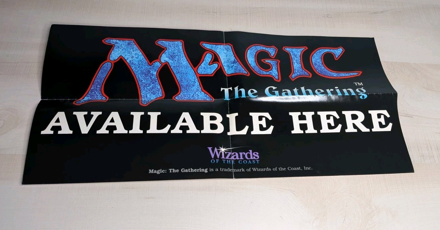 Original 1990's Wizards MTG Magic the Gathering Available Here Poster
