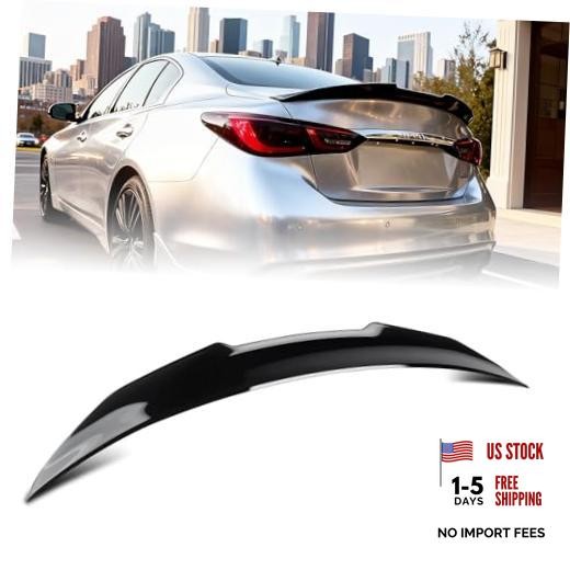 Rear Trunk Spoiler Compatible with 2014-2024 Infiniti Q50, ABS PSM Style