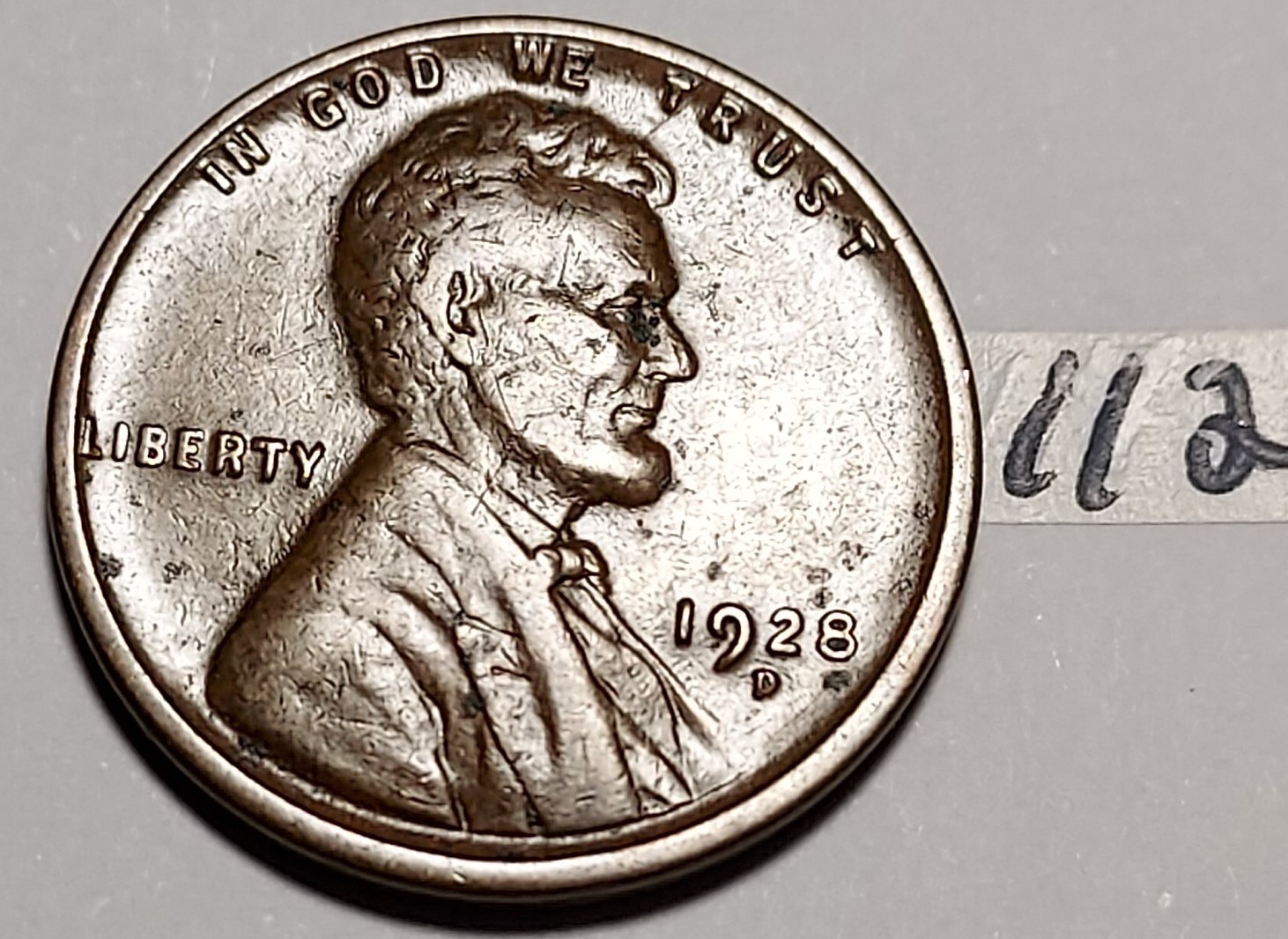 1928-D Lincoln Wheat Cent FINE #112