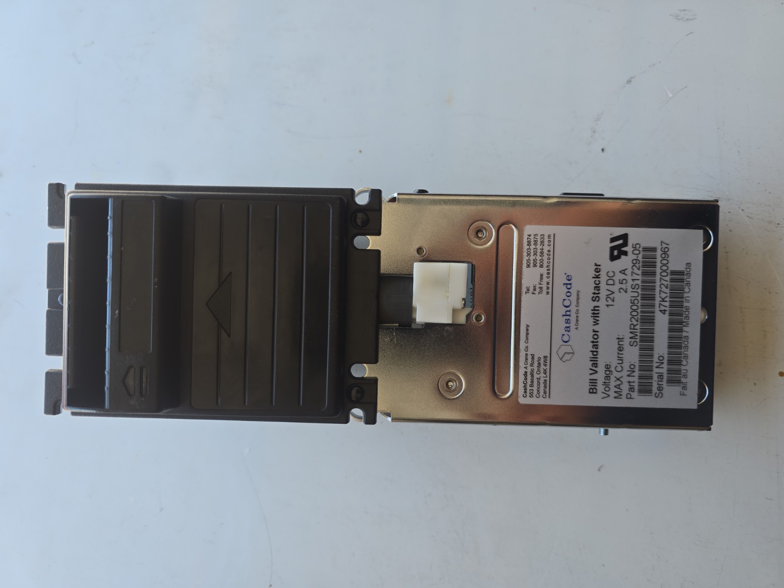 CashCode Bill Validator with Stacker SMR2005US1729-05 12V DC Vending Machine
