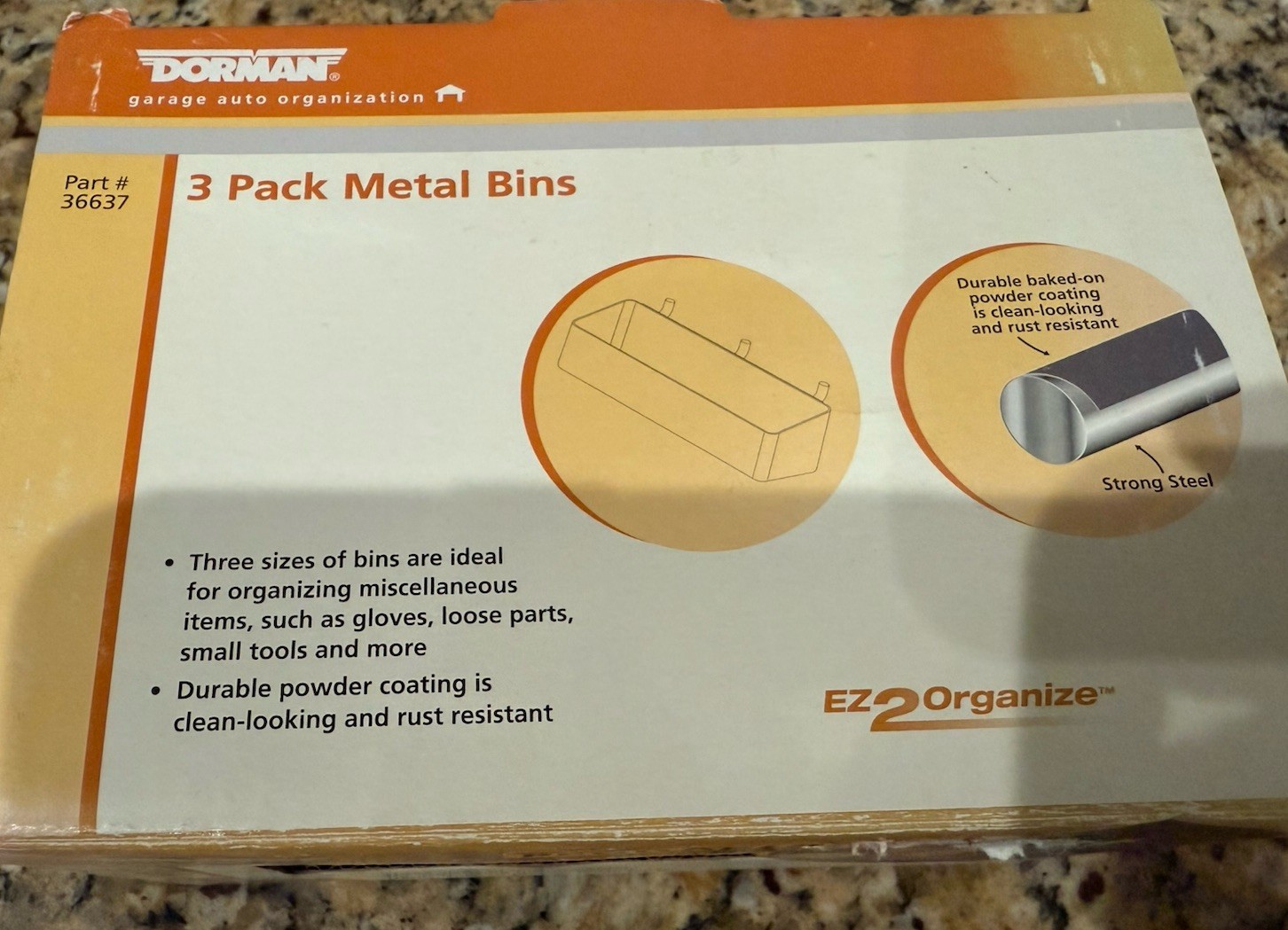 Dorman 36637 Metal Pegboard Parts Bins 3 Piece Set 2006