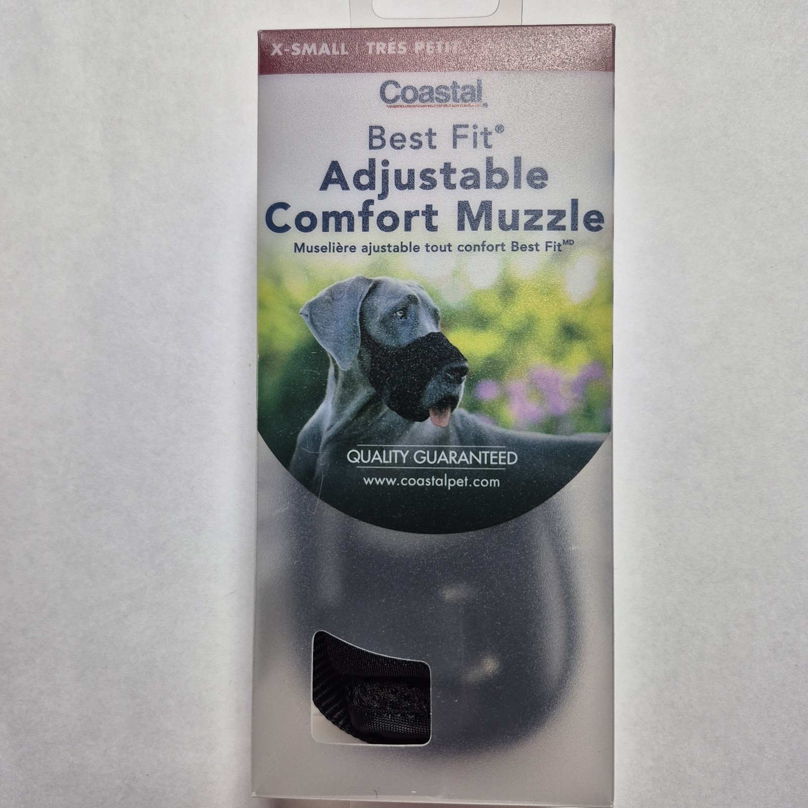 Coastal Pet Best Fit Adjustable Comfort Mesh Muzzle XS Black Dog Muzzle