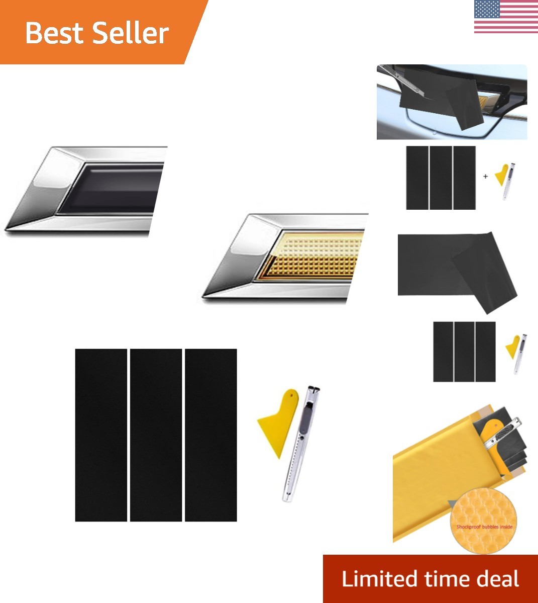 Compatible with Bowtie Logo Wrap Stickers Cut-Your-Own Emblem Overlay DIY Dec...