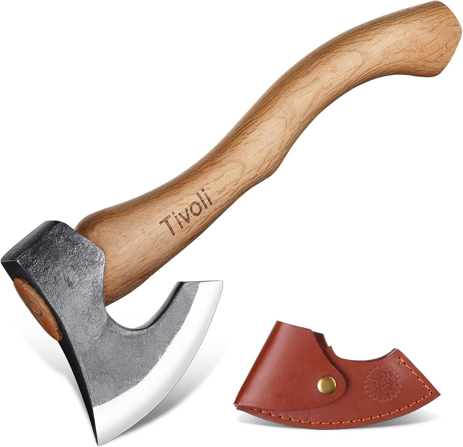 15 Inch Camping Axes and Hatchets, Bushcraft Axe with Sheath | High-Carbon Steel