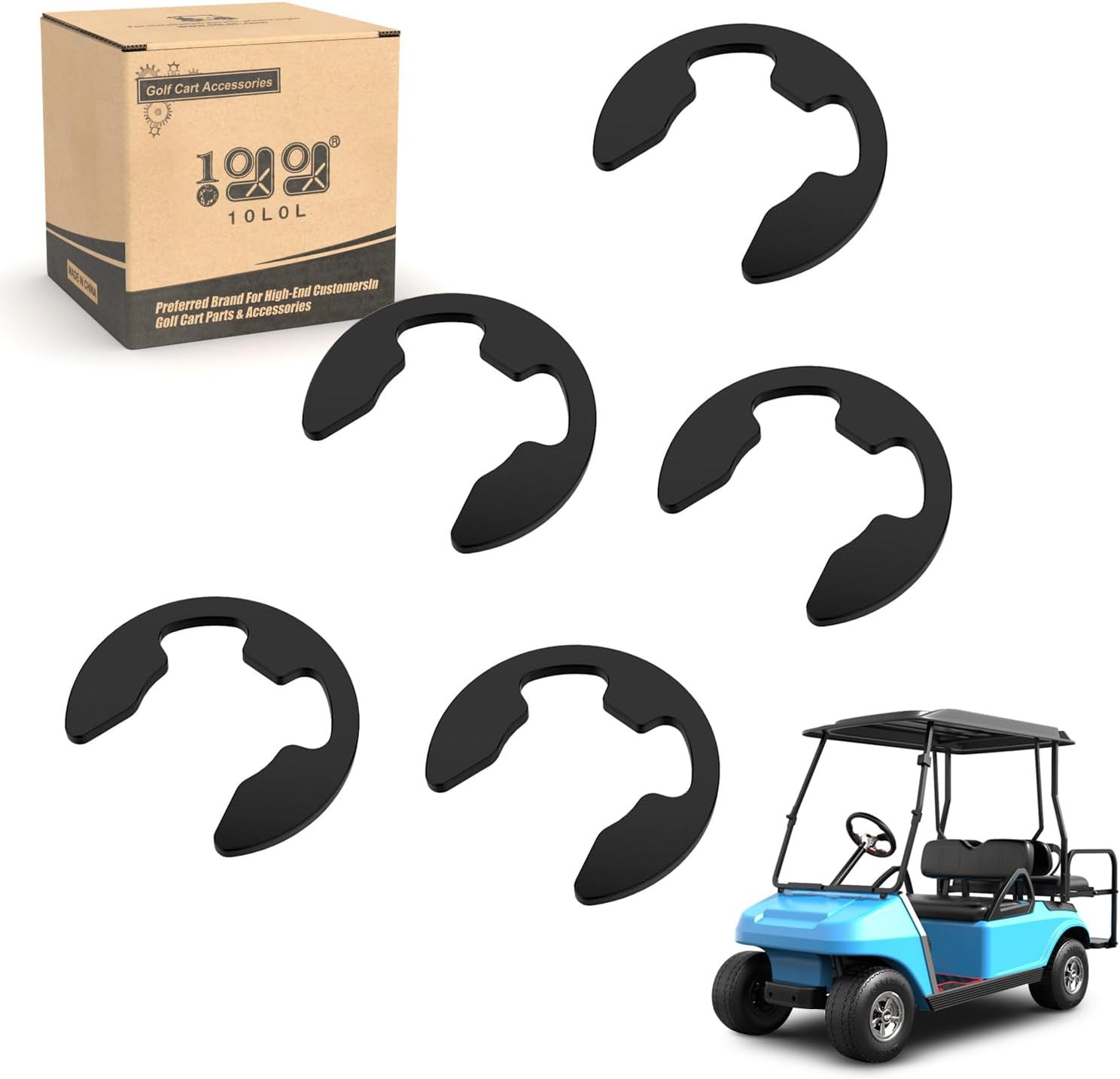 Golf Cart Brake Cable Retainer Rings for Club Car DS (1981-Up) & EZGO TXT (1977-