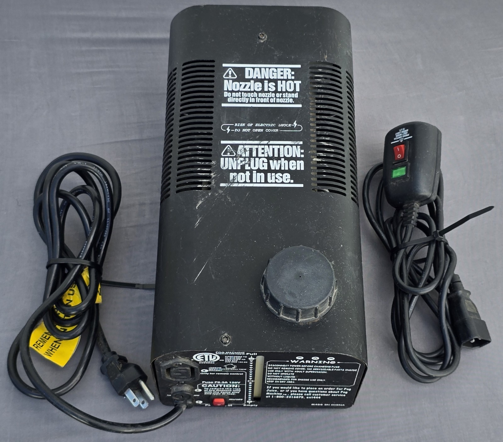 Vintage Fog Machine Model JOD-FOG-01 Powers On Untested [Parts / Repair]