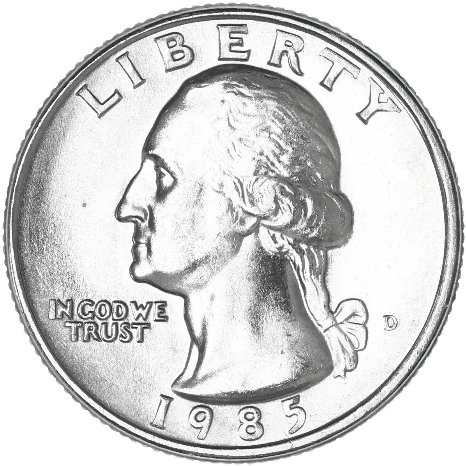 1985 D Washington Quarter Gem BU US Coin