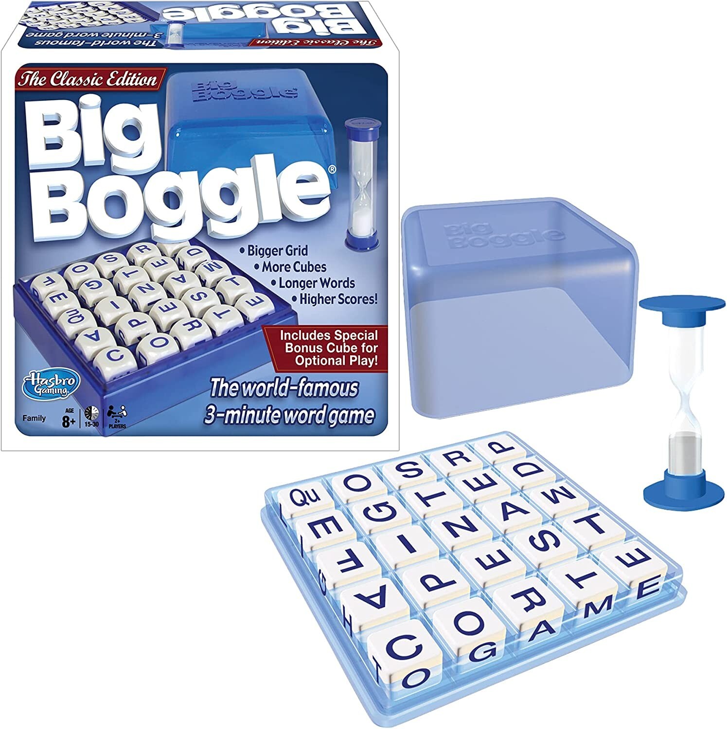 BIG BOGGLE Classic Edition Word Game - Family Game Night Kids 8+ & Adults
