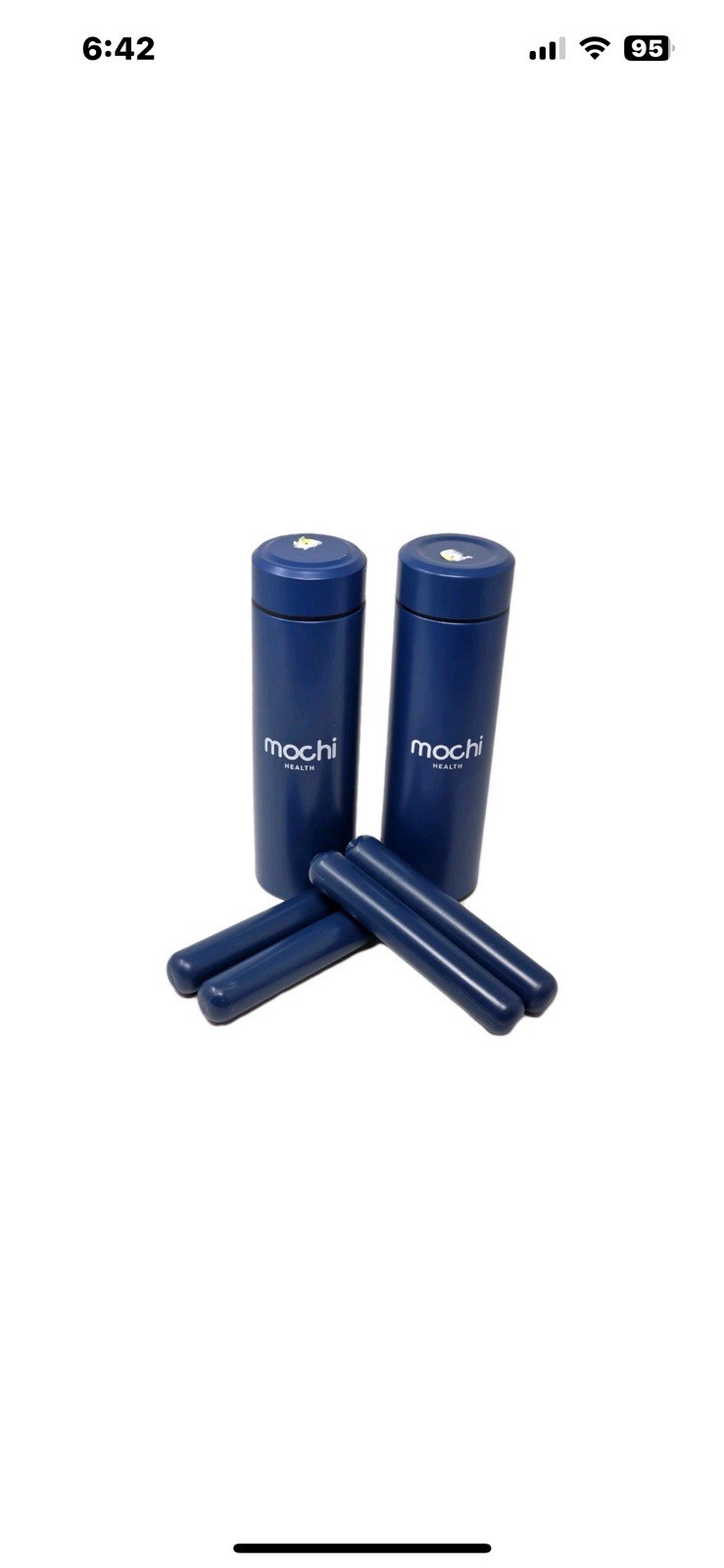 3 Navy Blue Insulated Stainless Steel Vacuum Mugs with Ice Packs by Mochi Health