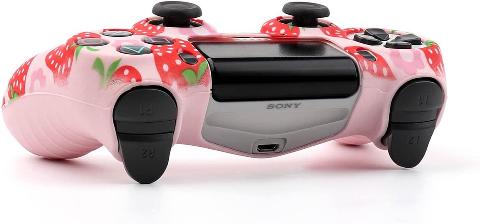RALAN Pink Controller Skins for Ps4,Fruit Silicone Controller Cover Skin Protect