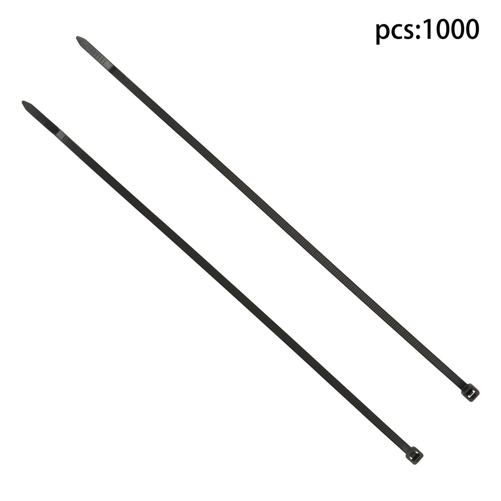 1000 PCS 12" Zip Ties Double-sided Toothed Cable Ties 100 lb Tensile