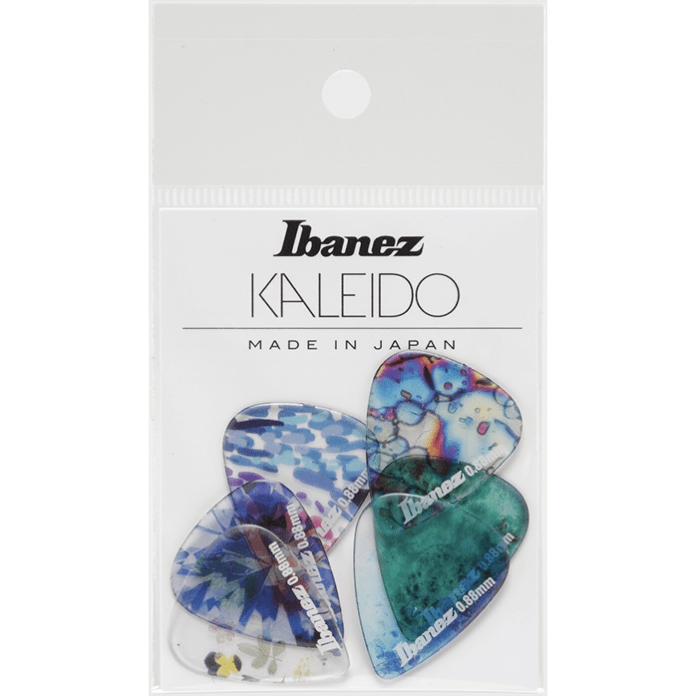 Ibanez KALEIDO Series Picks 6-Pack 0.88mm, Made in Japan (PCP14MH-C1, Med-Heavy)