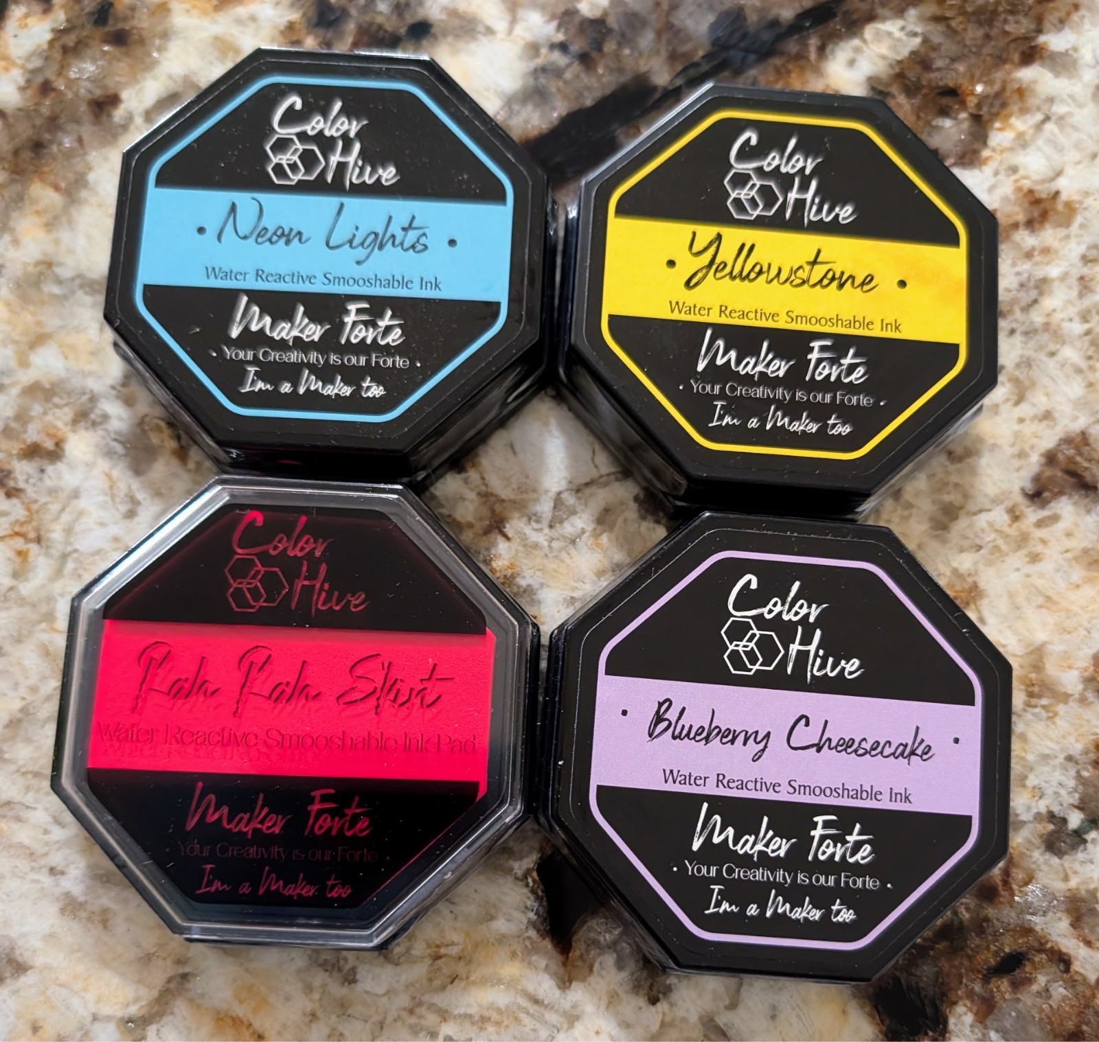 Ink pads NEW set of 4 by Maker Forte