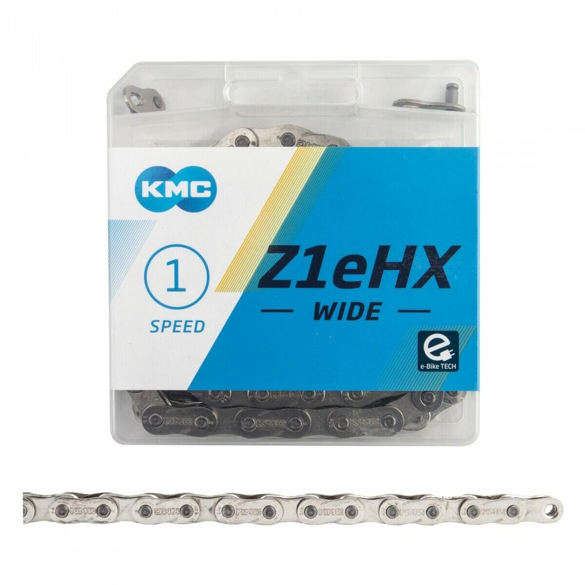 KMC Z1eHX Wide Chain Single Speed 1/2" x 1/8" 112 Links Silver