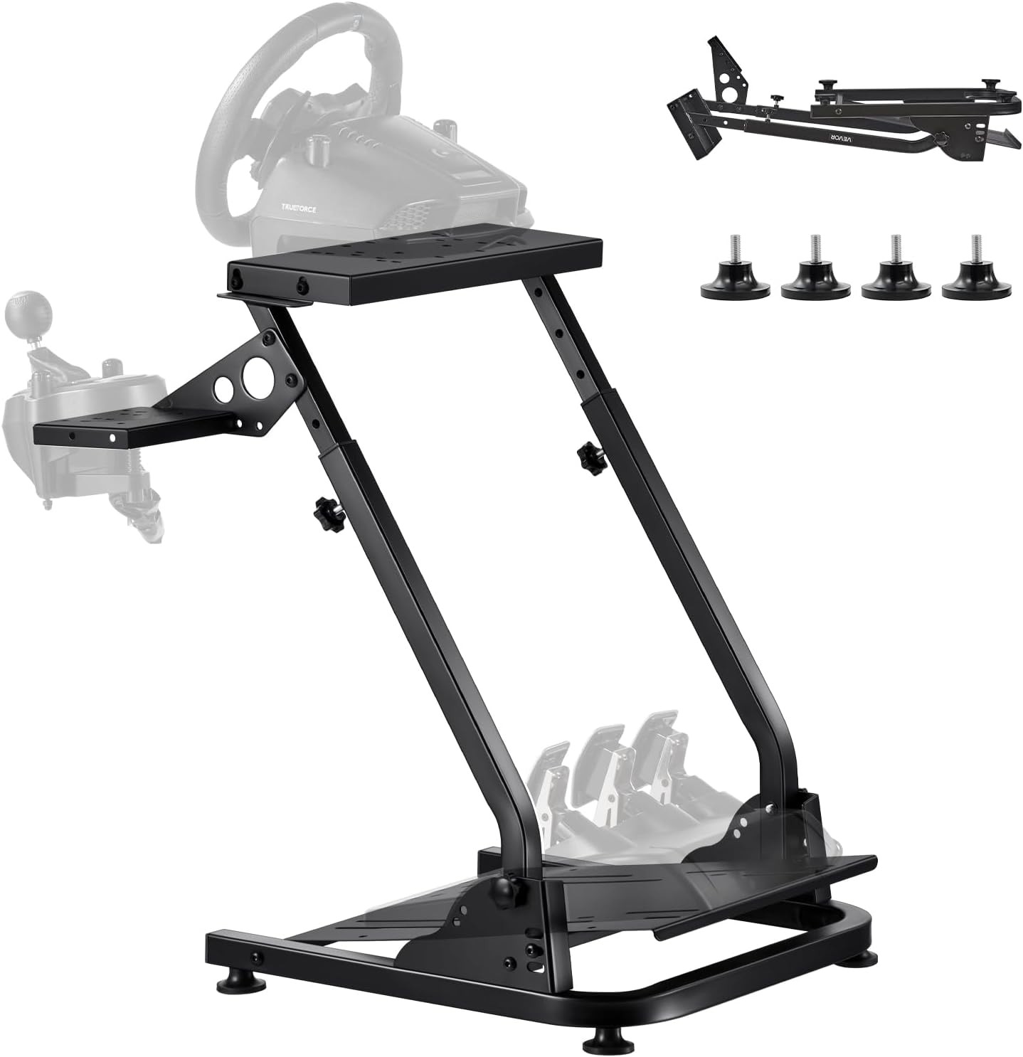 VEVOR Racing Wheel Stand, Adjustable & Foldable Simulator Stand for Logitech ...