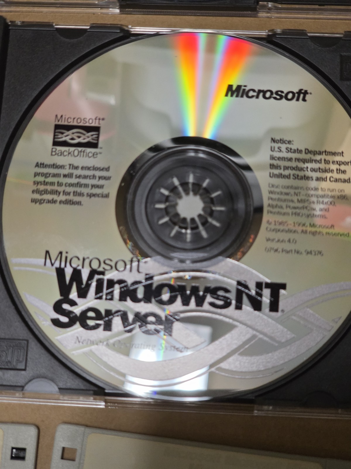 WindowsNT Server 4.0 Upgrade 5 CAL Client Pack CD-ROMs & floppies NT WinNT 4.0
