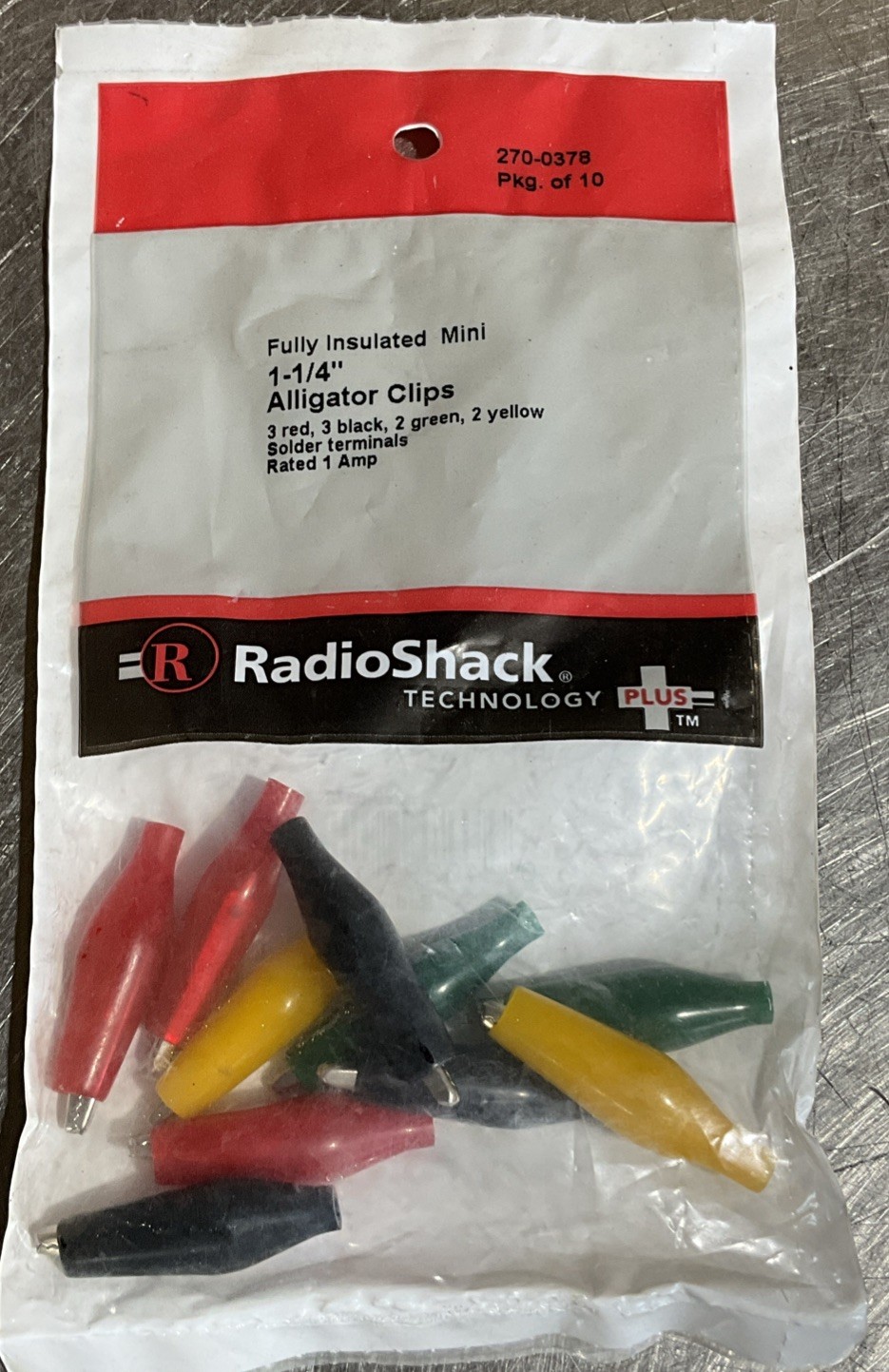 RadioShack Technology Fully Insulated Mini 1-1/4" Alligator Clips Pkg. of 10