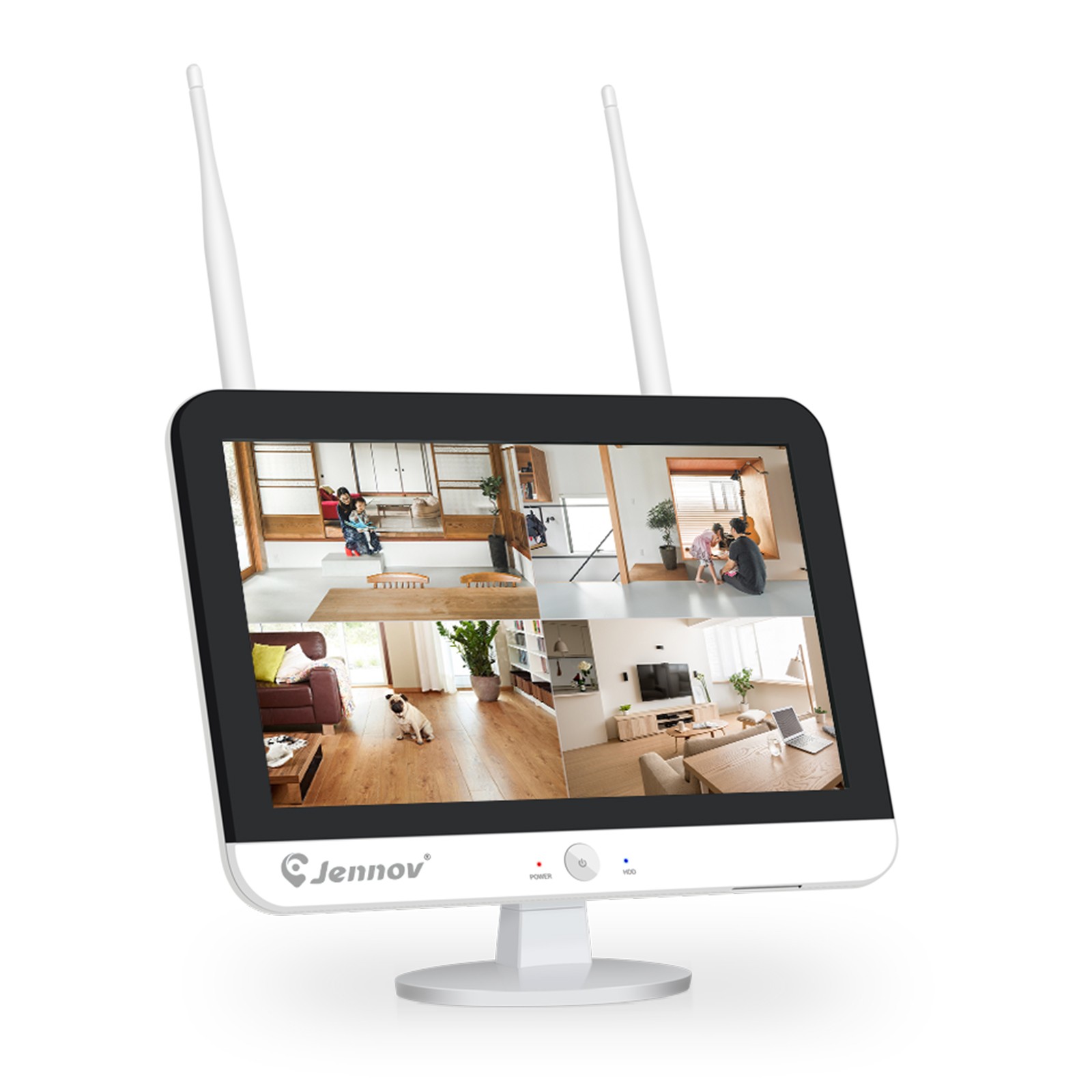 Wifi 10CH Home 1TB NVR Monitor Recorder Audio for JENNOV Security Camera Outdoor