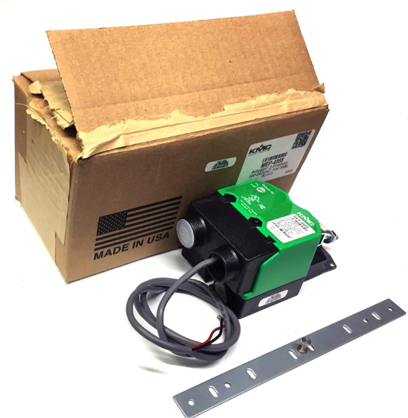 KMC MEP-4955 ACTUATOR; 2-Position; 100-240VAC; Fail Safe; 90 in-lb Actuator NOS