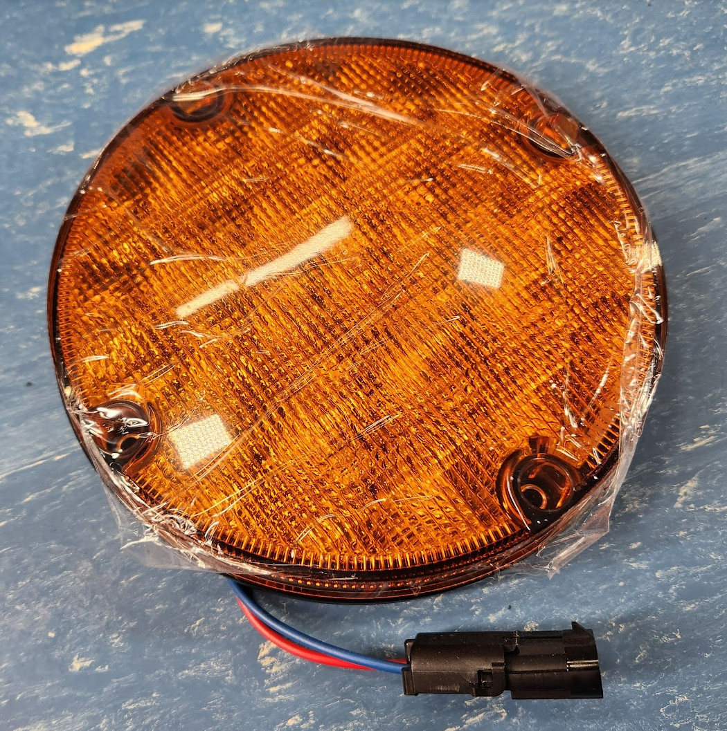 Opti-Luxx 7" Round LED Light Stop Tail Warning Amber 10063564