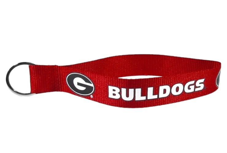 Georgia Bulldogs Lanyard Key Chain, Wristlet-Red by Siskiyou-New