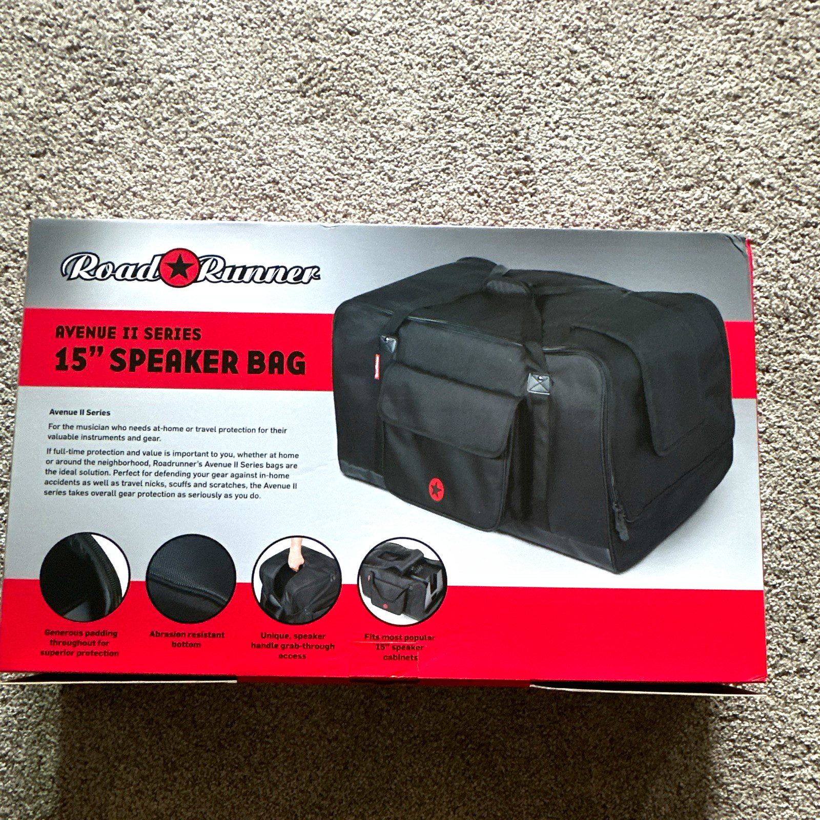Road Runner Avenue II 15" Speaker Bag Padded Water-Resistant (2 available)