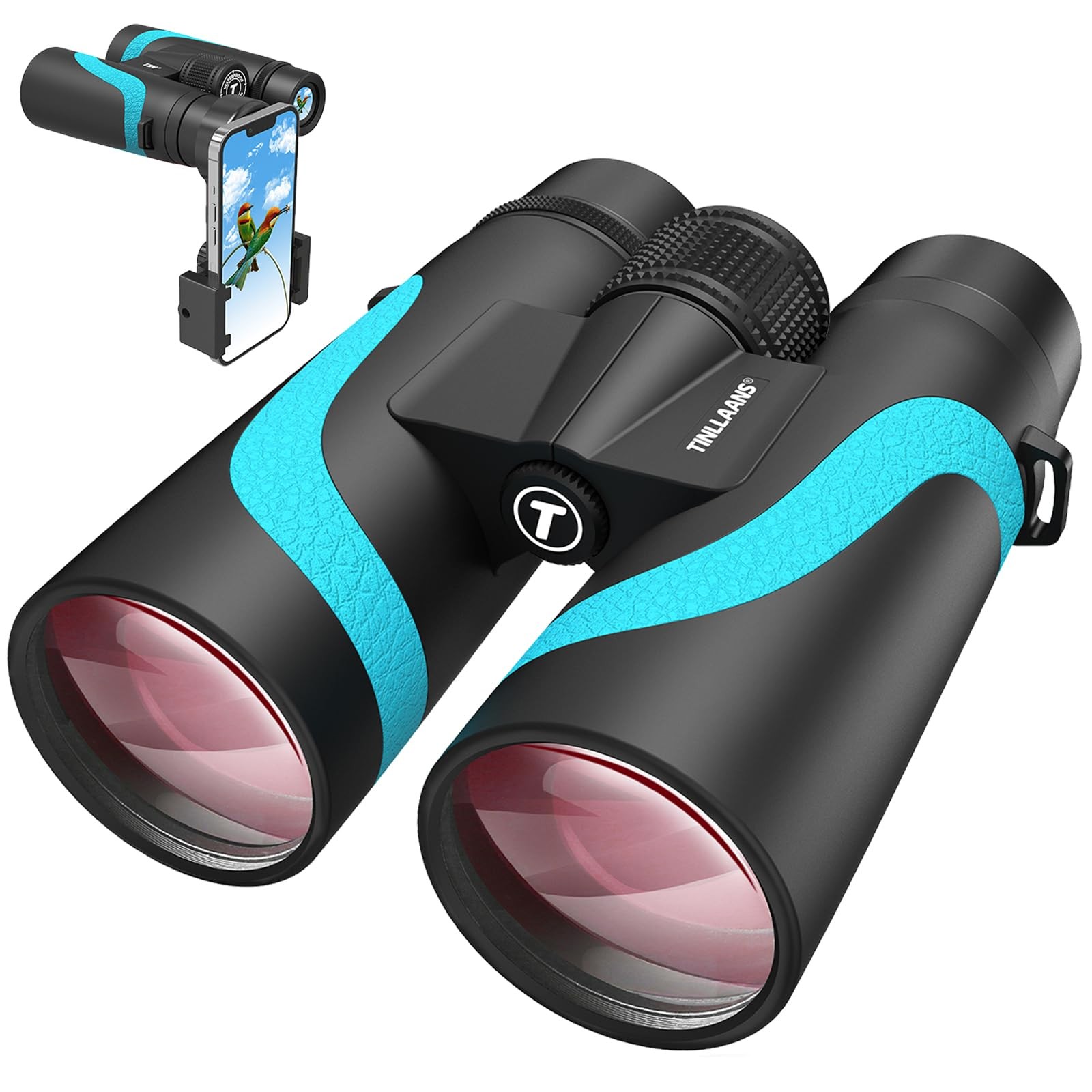 15x55 UHD Binoculars for Adults High Powered with Phone Adapter - 15x55, Blue