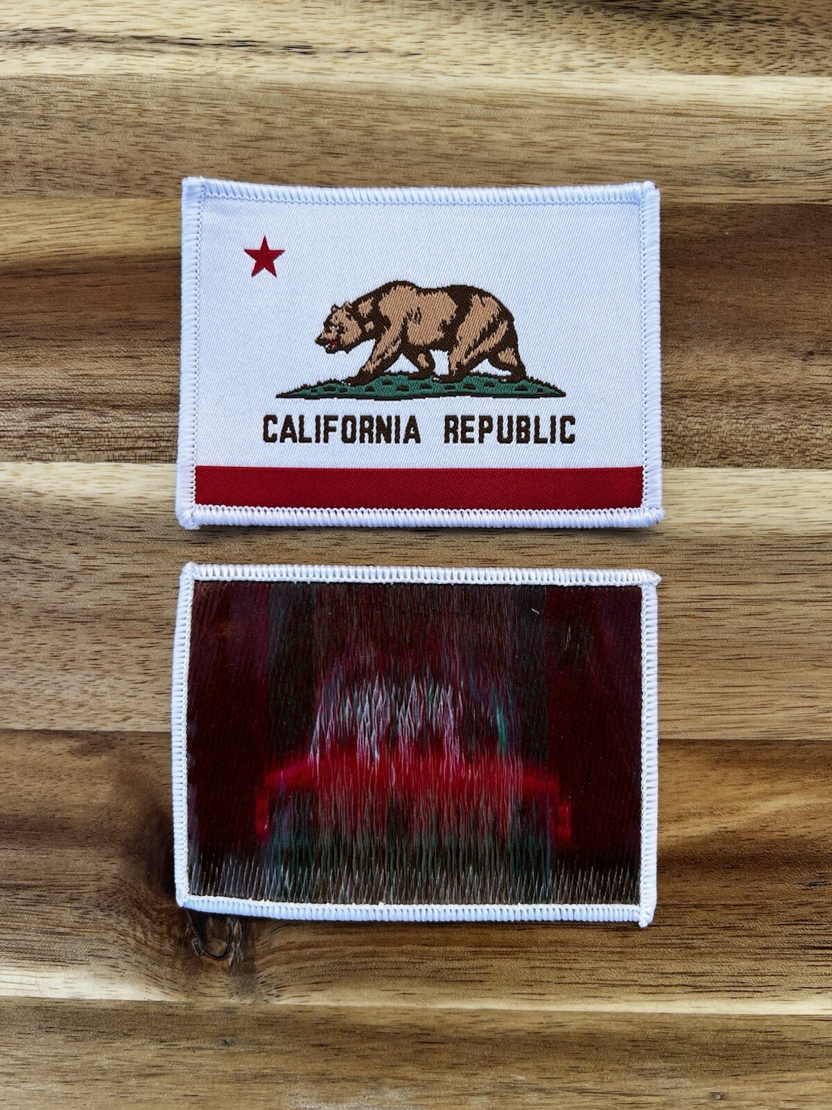 CALIFORNIA STATE FLAG Woven Patch w/Iron On Backing applique republic emblem
