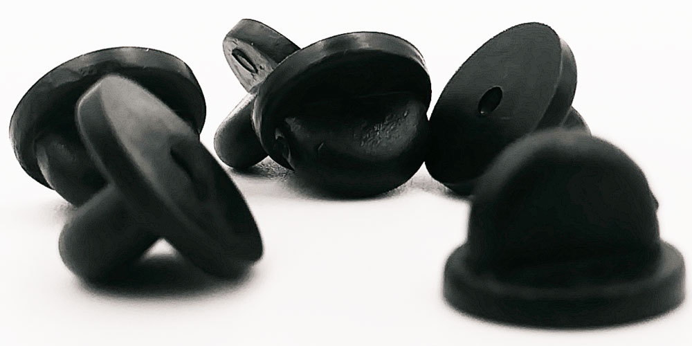 Wholesale Lot "100" RUBBER PIN BACKS