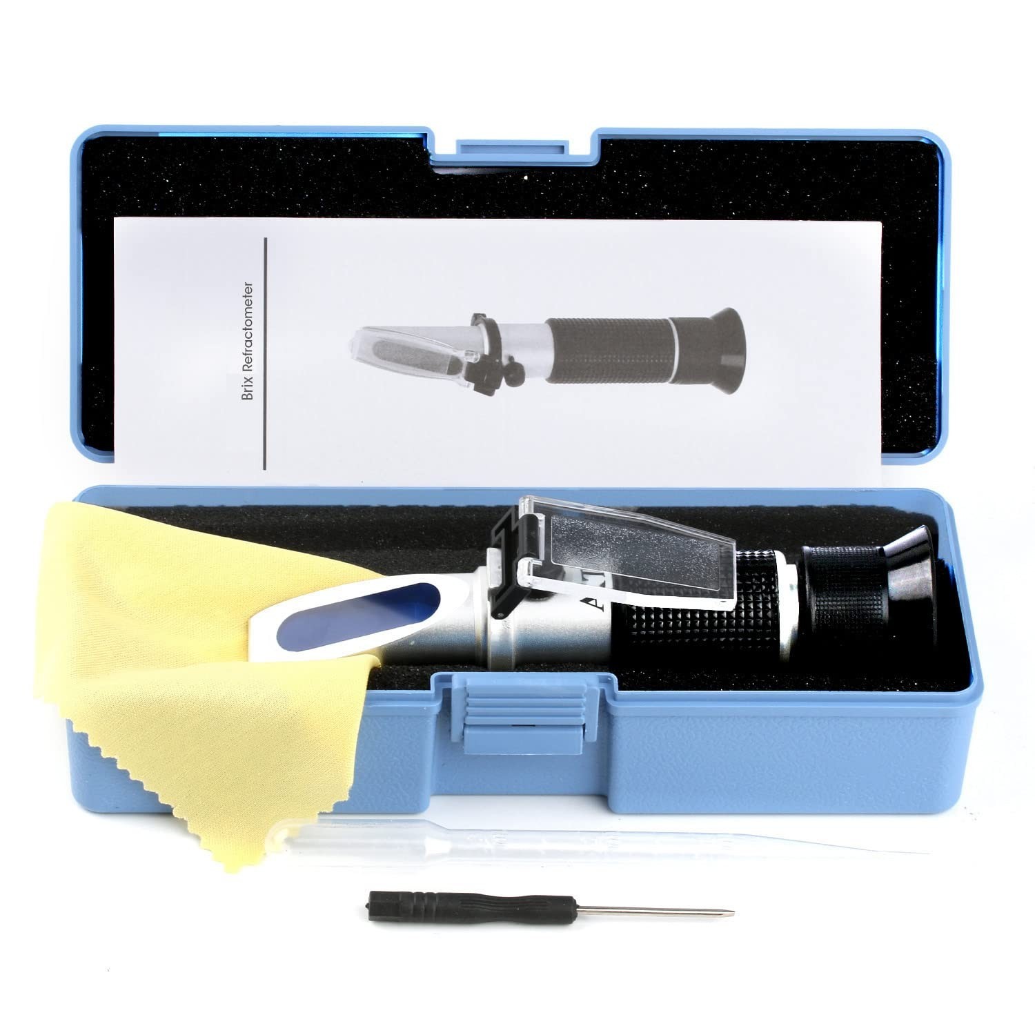 Brix Meter Refractometer 0~32%, Handheld Brix Refractometer Sugar Content Tes...