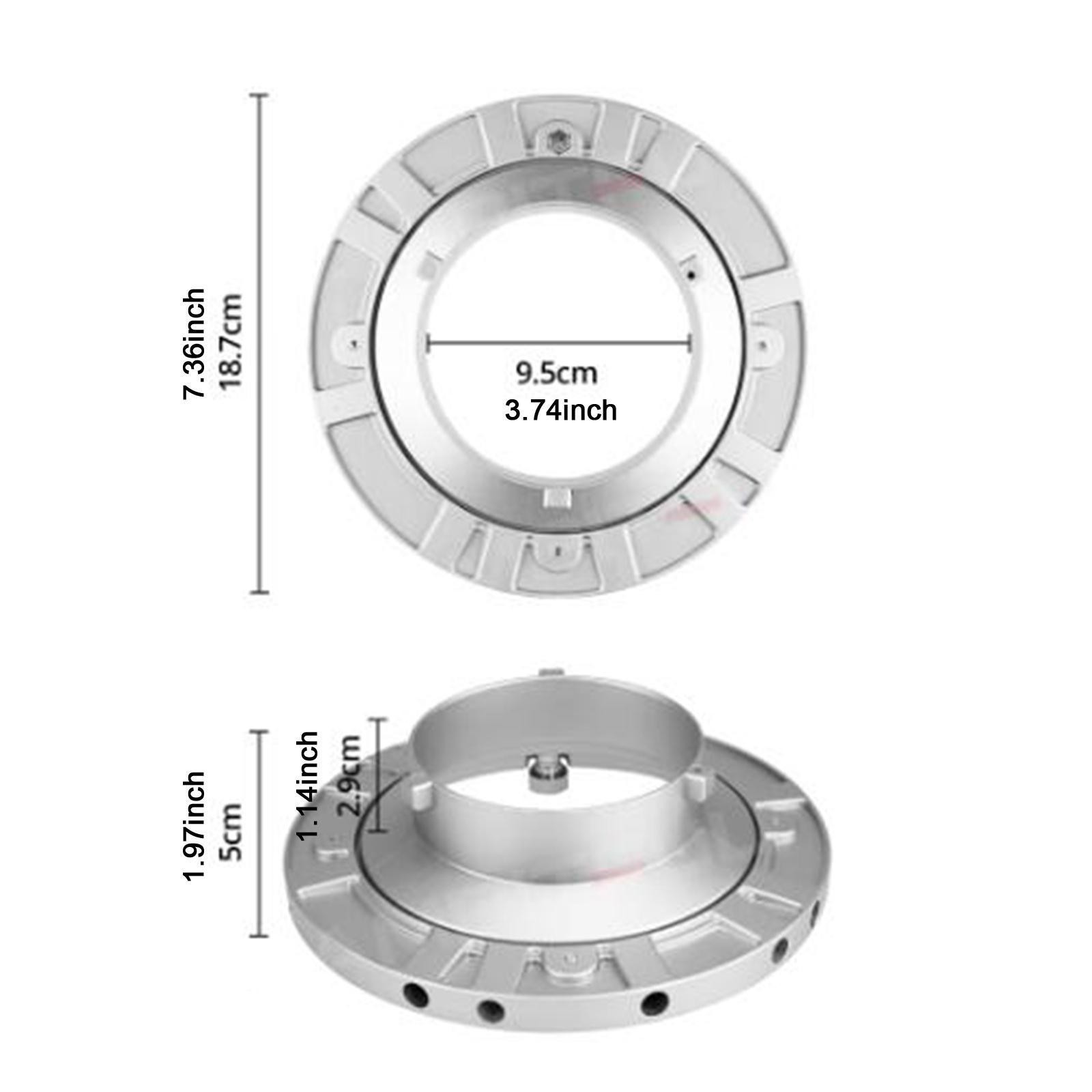 Metal Speed Ring Adapter Portable with Multi Mounting Slots Adjustable Diameter